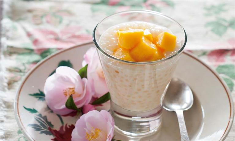 Chilled coconut-sago pudding with mango | CSIRO Total Wellbeing Diet