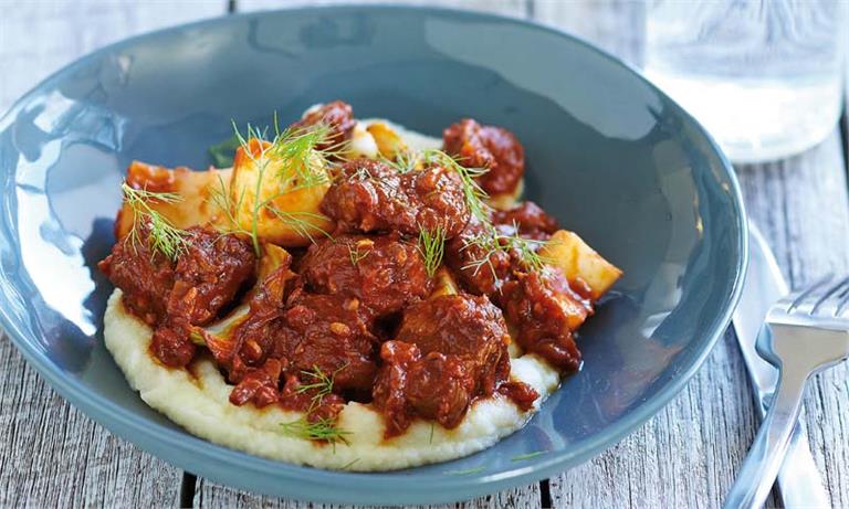 Healthier Braised Lamb Shoulder with Roast Fennel