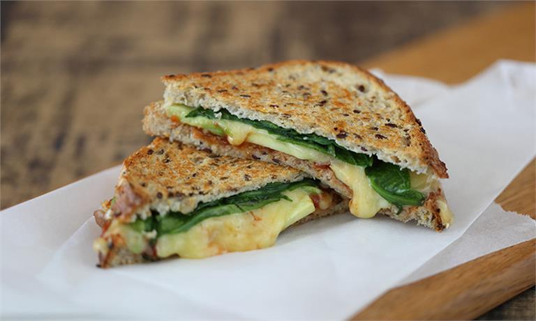 Delicious Cheddar, Avocado & Tomato Chutney Toasted Sandwich