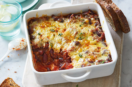 Healthy Cheesy Breakfast Beans