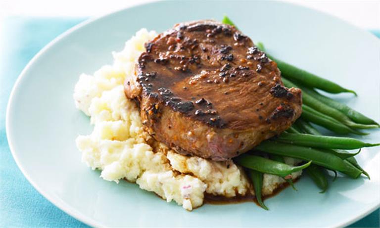 Mustard steak with white mash | CSIRO Total Wellbeing Diet-image
