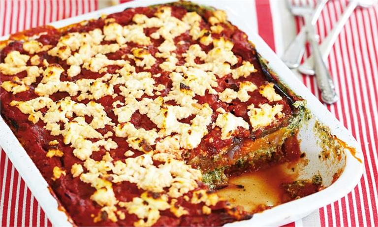 Roast vegetable and tofu lasagne