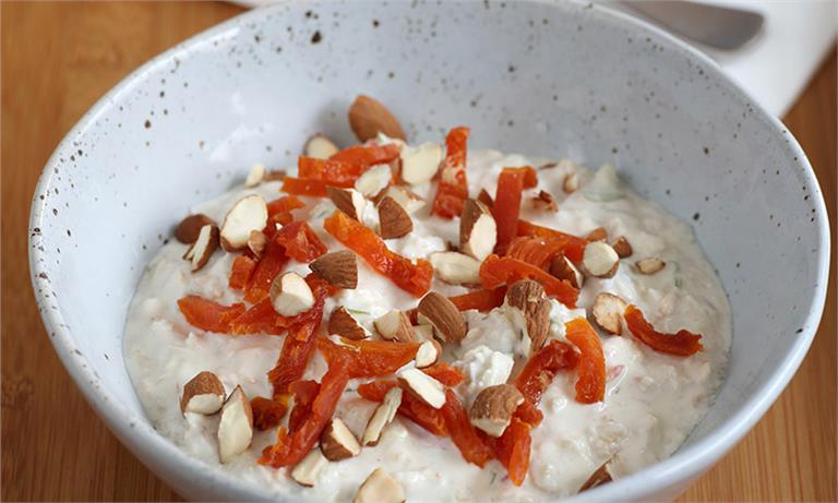 Bircher muesli with apple, almonds and apricot | CSIRO Total Wellbeing Diet
