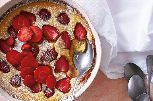 Strawberry Clafoutis | Healthy Dessert